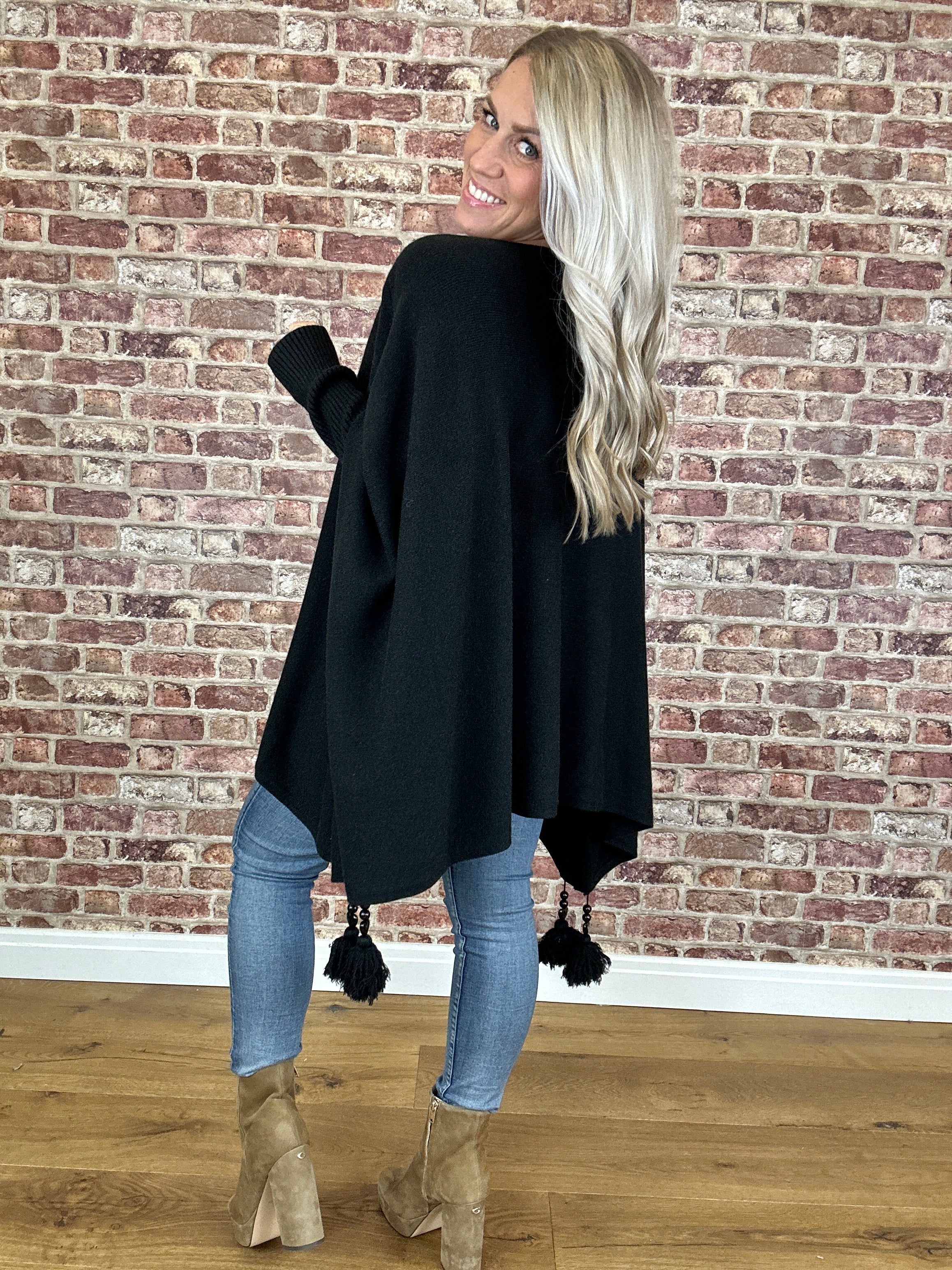 Miracle Tassel Modal Poncho - Image 10