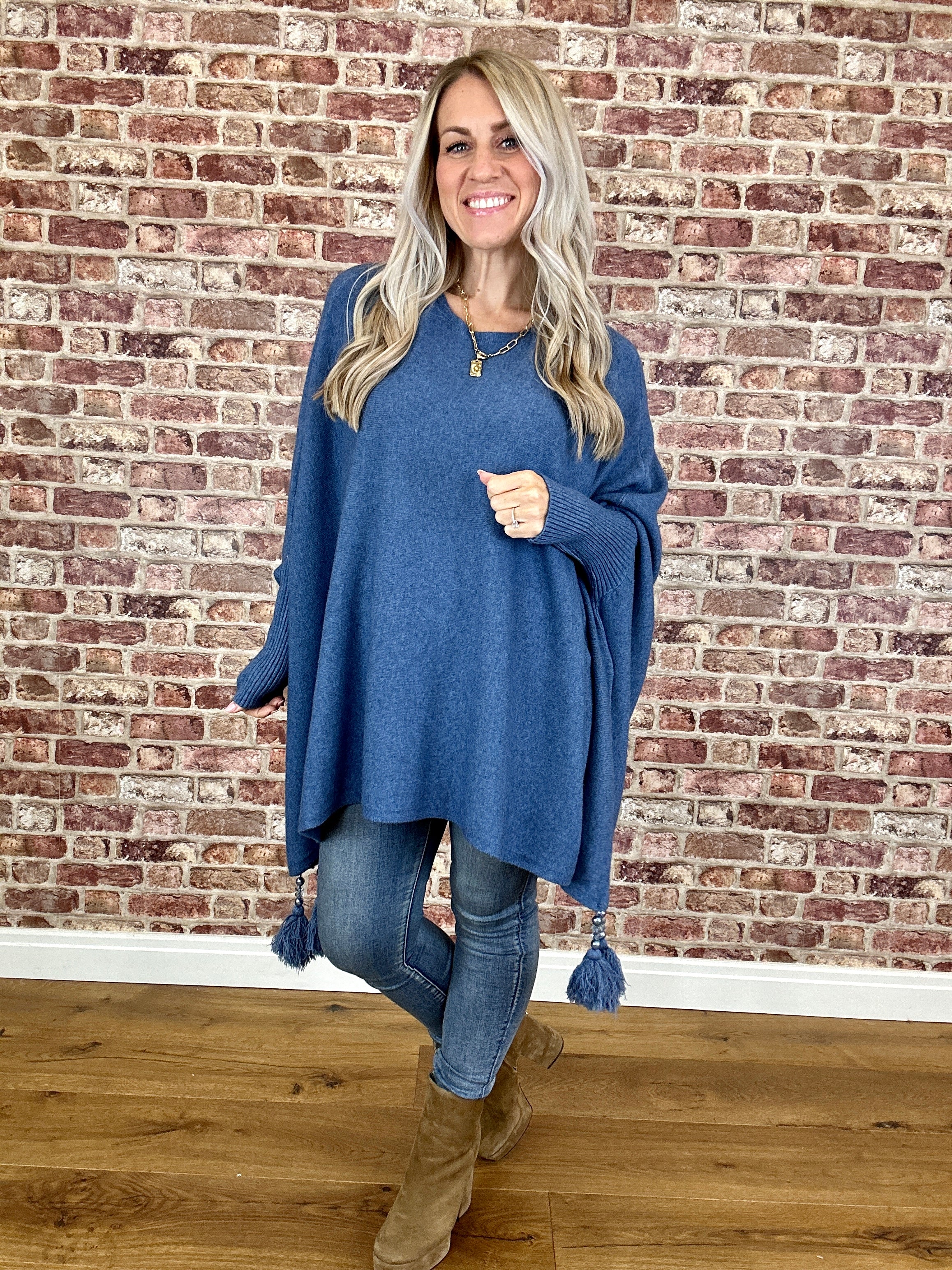 Miracle Tassel Modal Poncho - Image 12