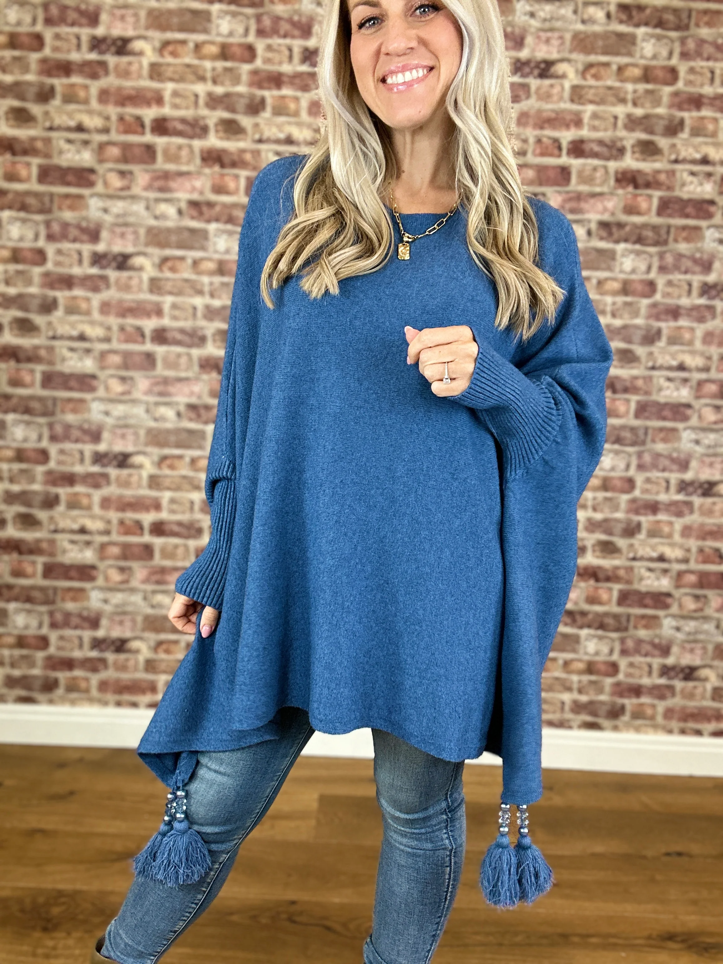 Miracle Tassel Modal Poncho - Image 14