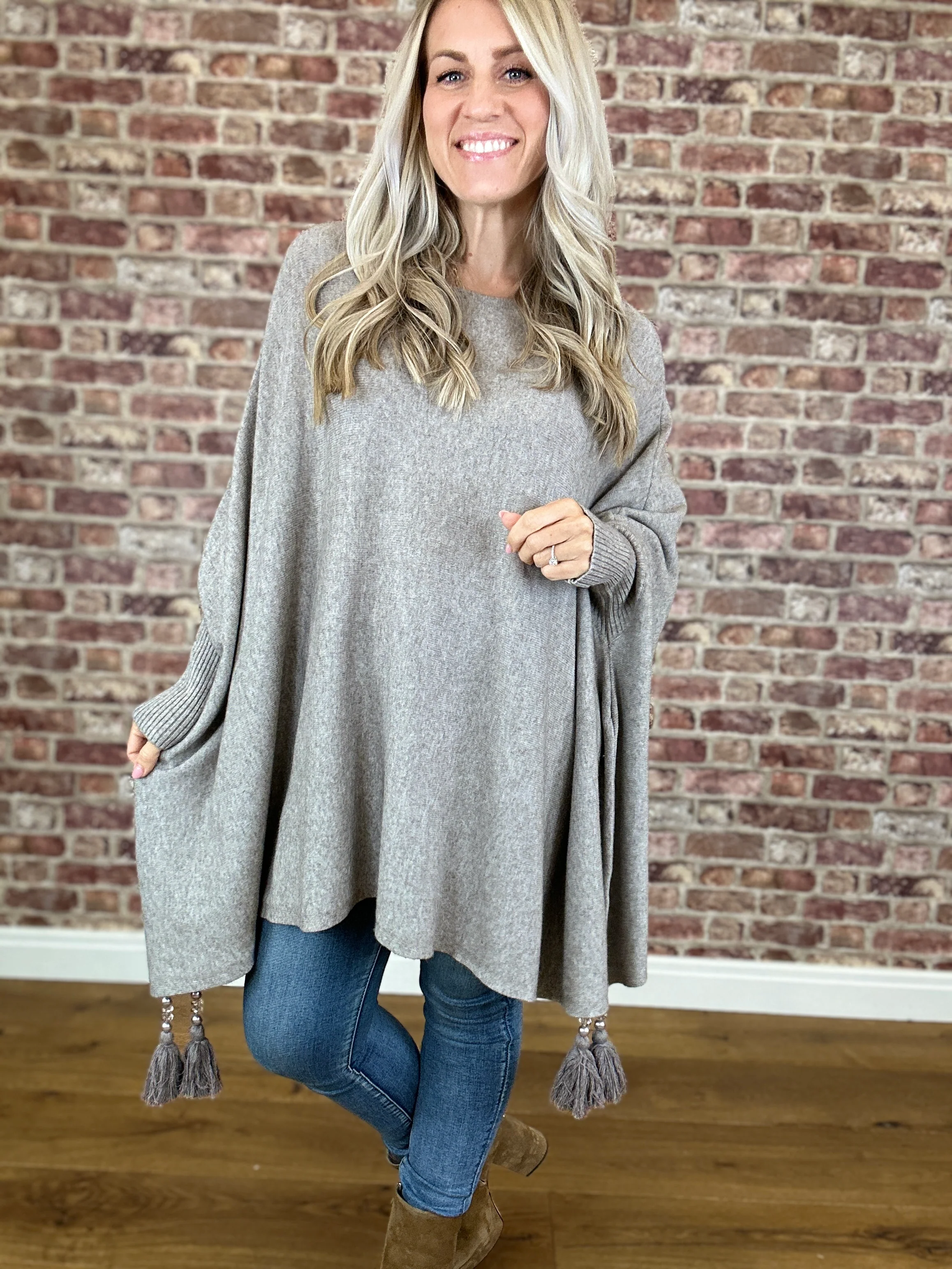 Miracle Tassel Modal Poncho - Image 20