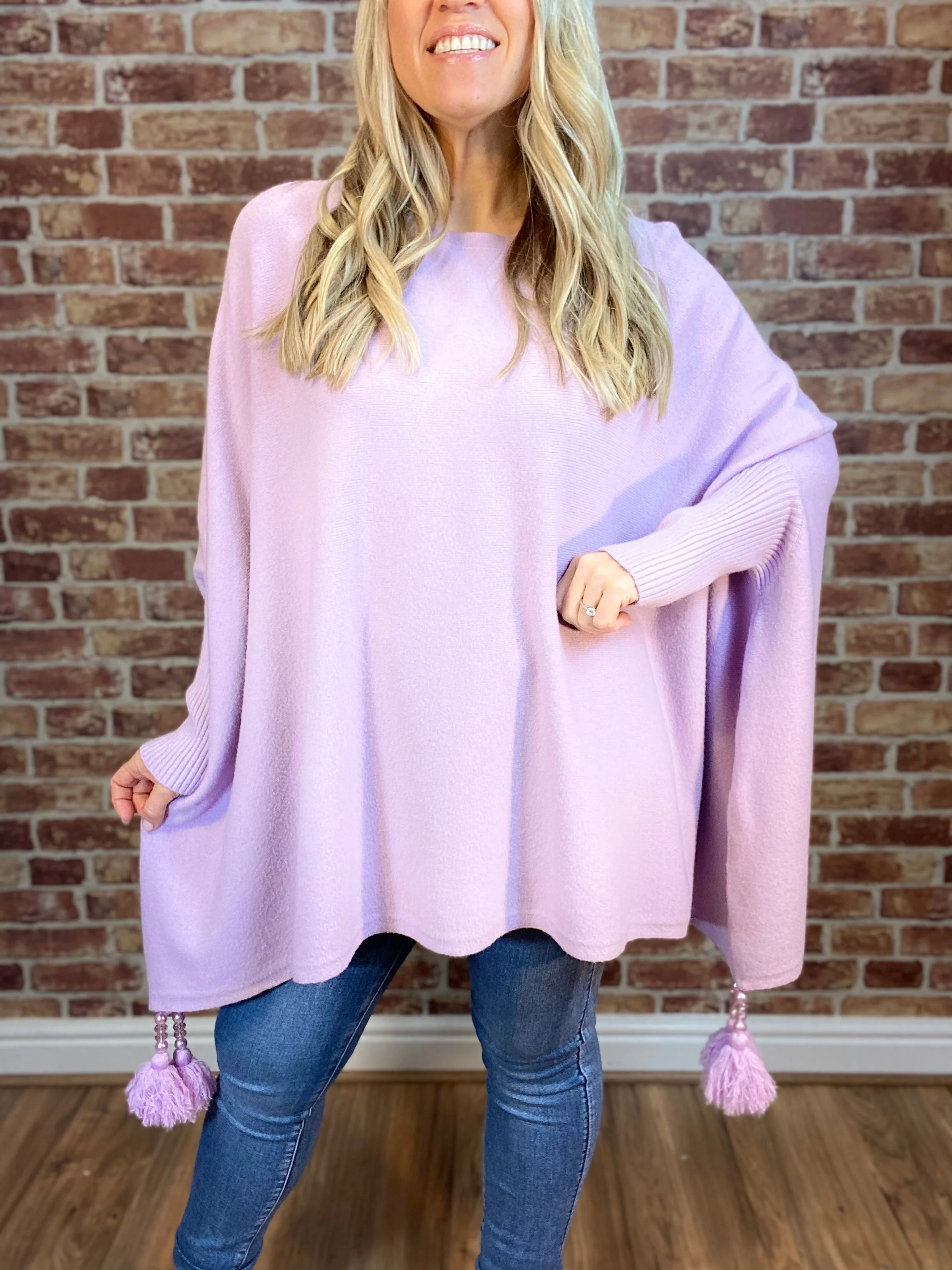 Miracle Tassel Modal Poncho - Image 24
