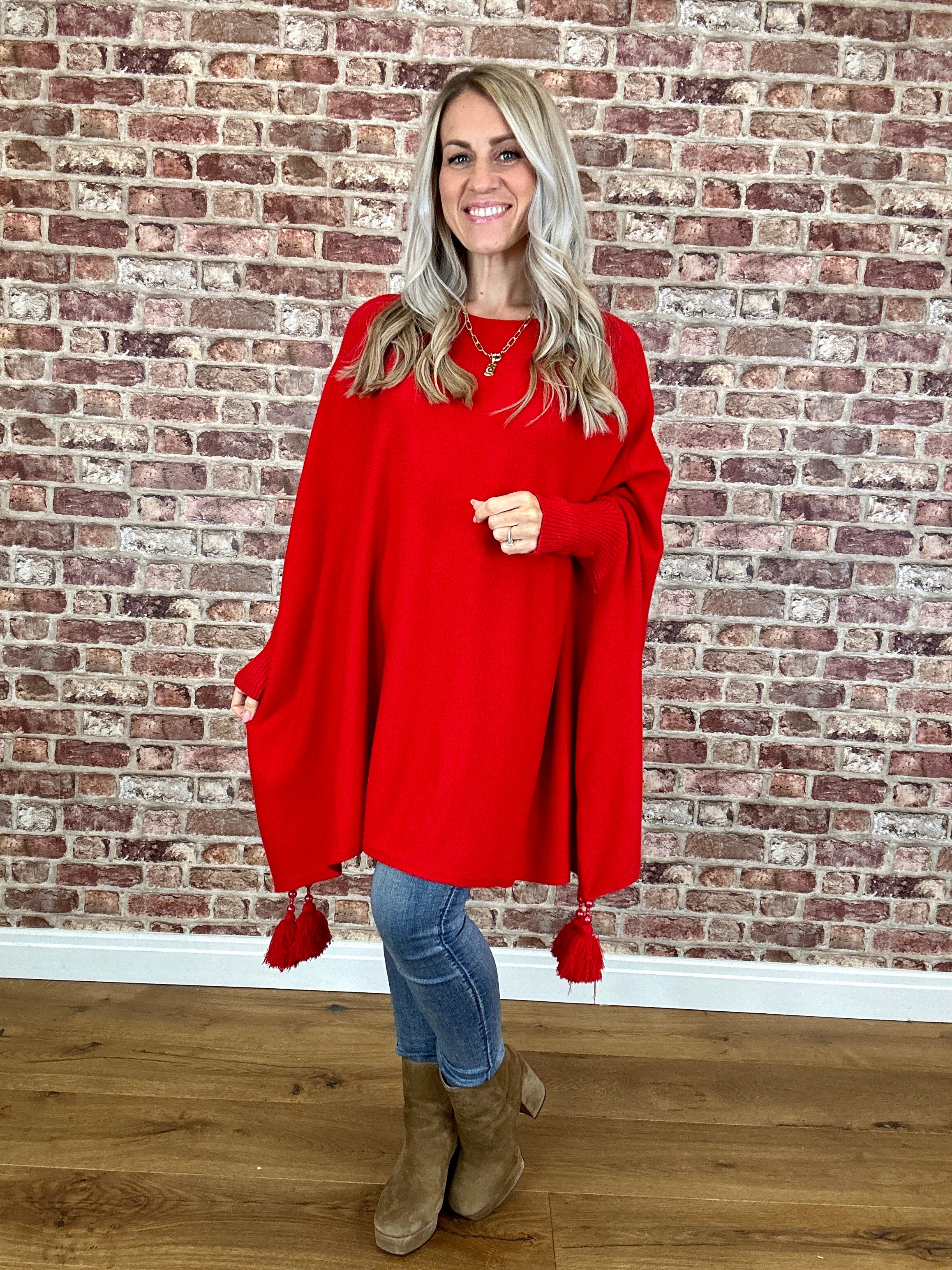 Miracle Tassel Modal Poncho - Image 6