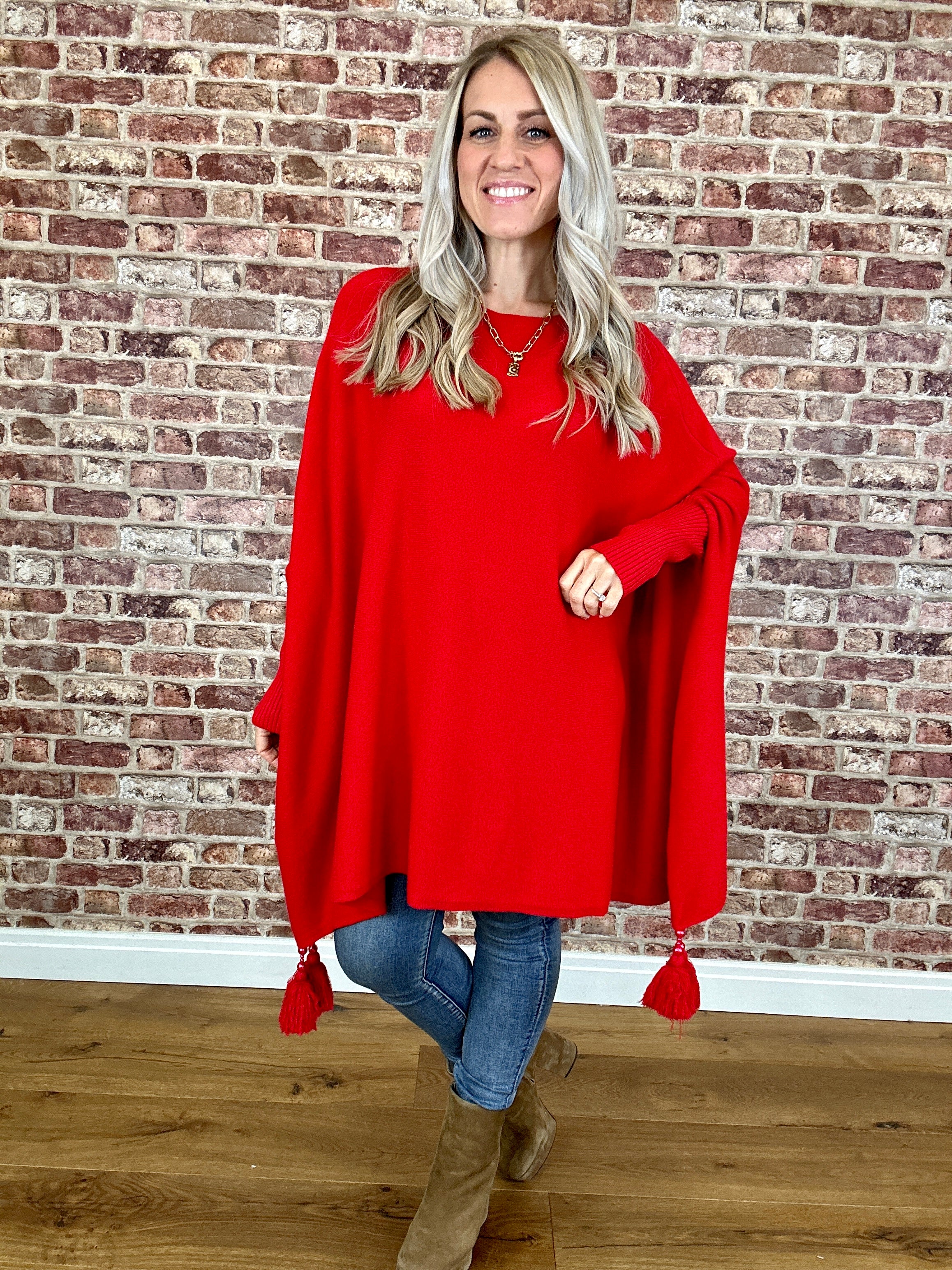 Miracle Tassel Modal Poncho - Image 7