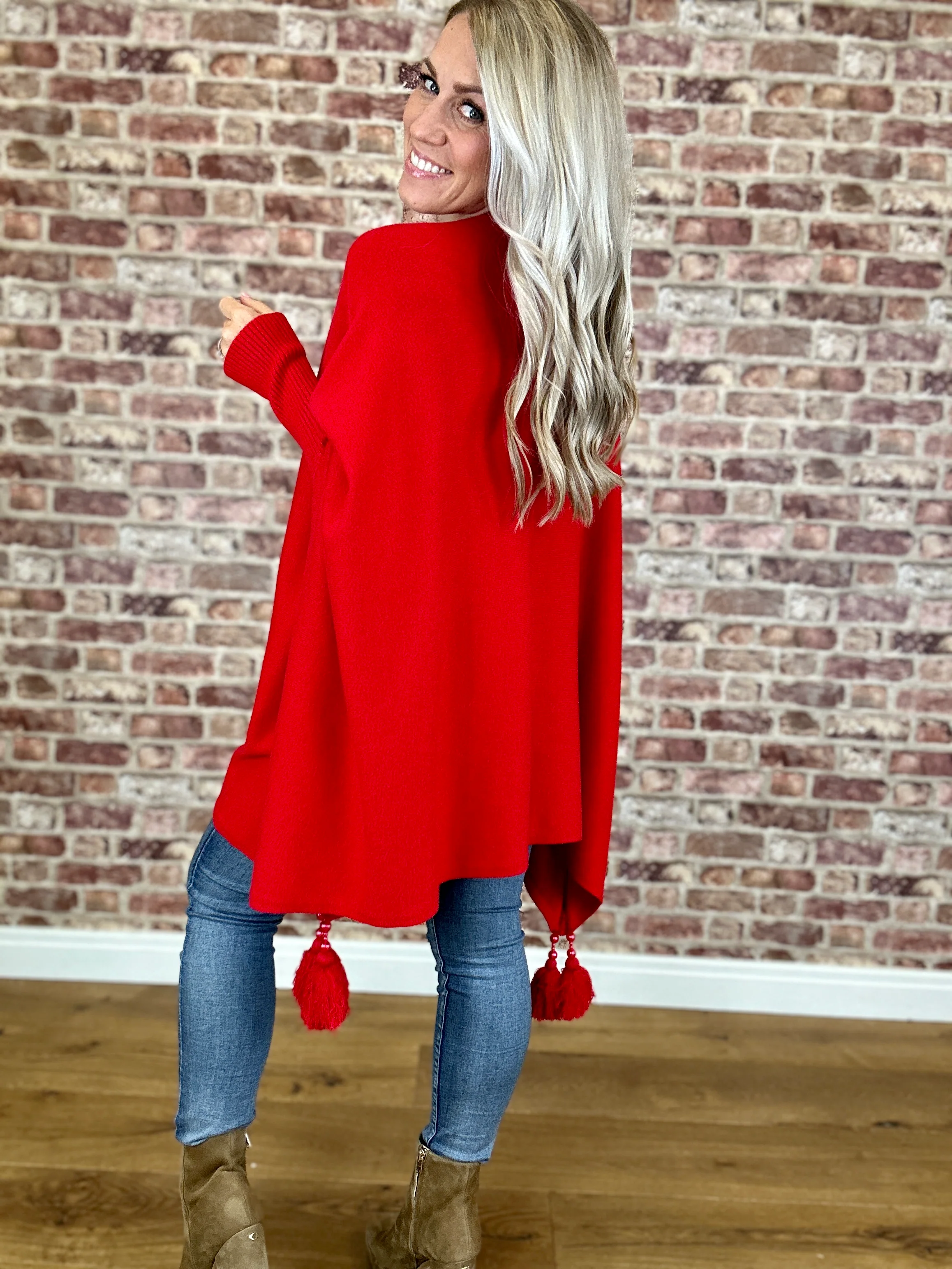 Miracle Tassel Modal Poncho - Image 8