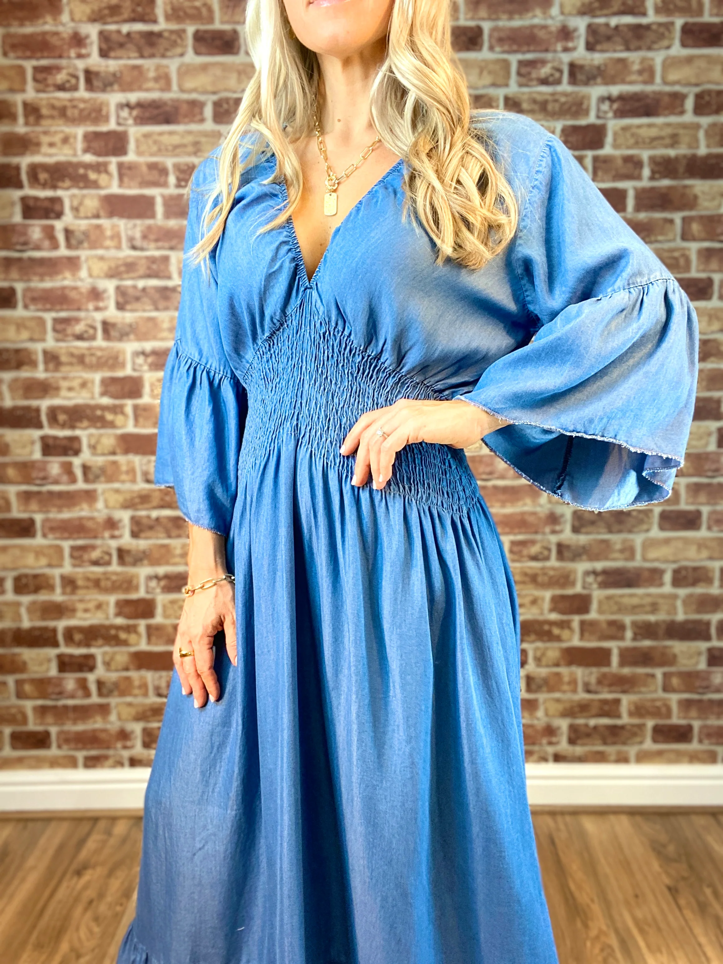 Sweet As Denim Dress - Image 3