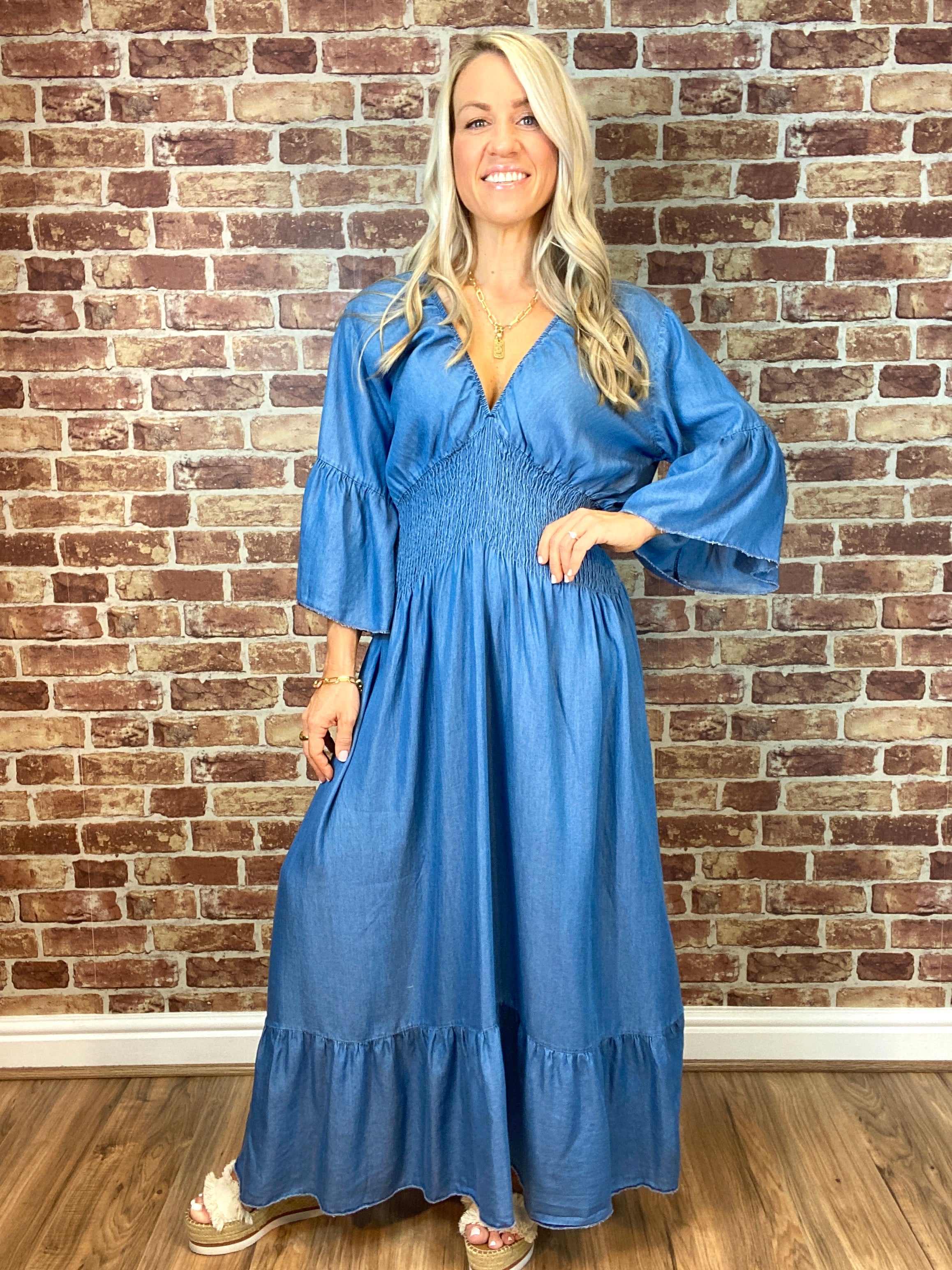 Sweet As Denim Dress - Image 4